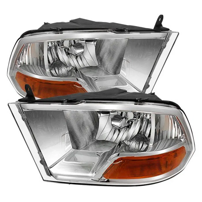 9022937 – SPYDER Headlight Assembly, Bulb Not Included Standard Beam Crystal Clear Lens With Amber Reflector Chrome P...